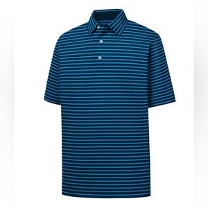NWT Footjoy Prodry Performance Lisle 2-Color Stripe - Blue and Black